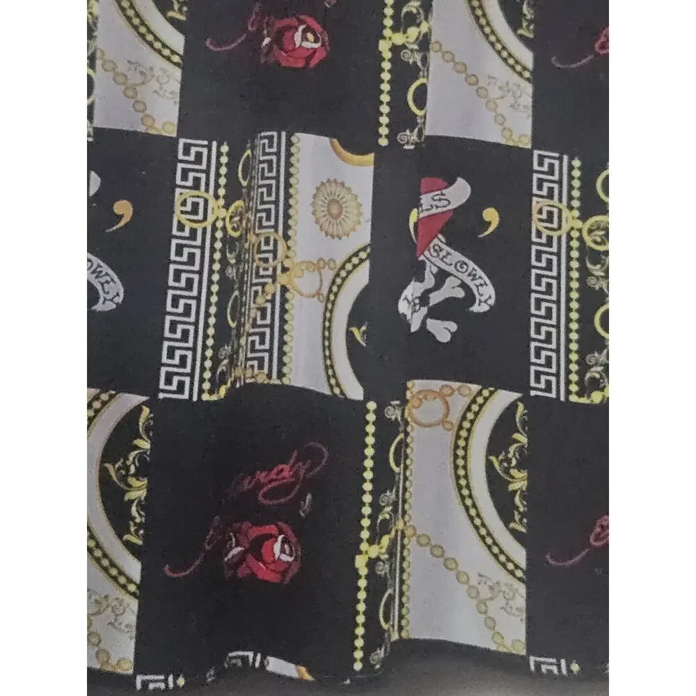 Ed Hardy 14 piece shower curtain set black gold love kills slowly NWT gold chain